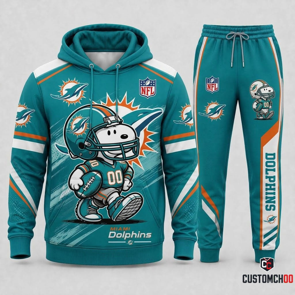 Snoopy NFL Fan Set — Hoodie & Sweatpants | All 32 Football Teams Available