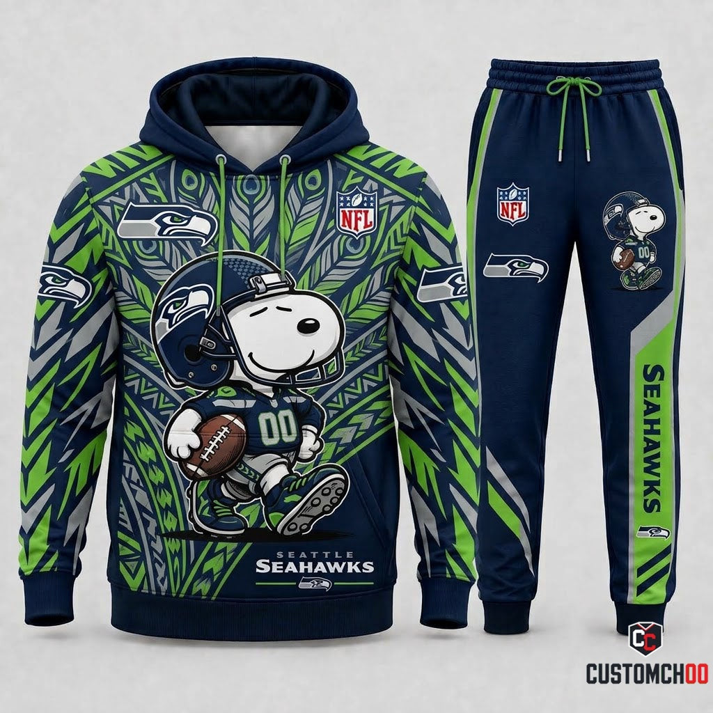 Snoopy NFL Fan Set — Hoodie & Sweatpants | All 32 Football Teams Available