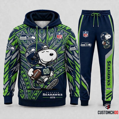 Snoopy NFL Fan Set — Hoodie & Sweatpants | All 32 Football Teams Available