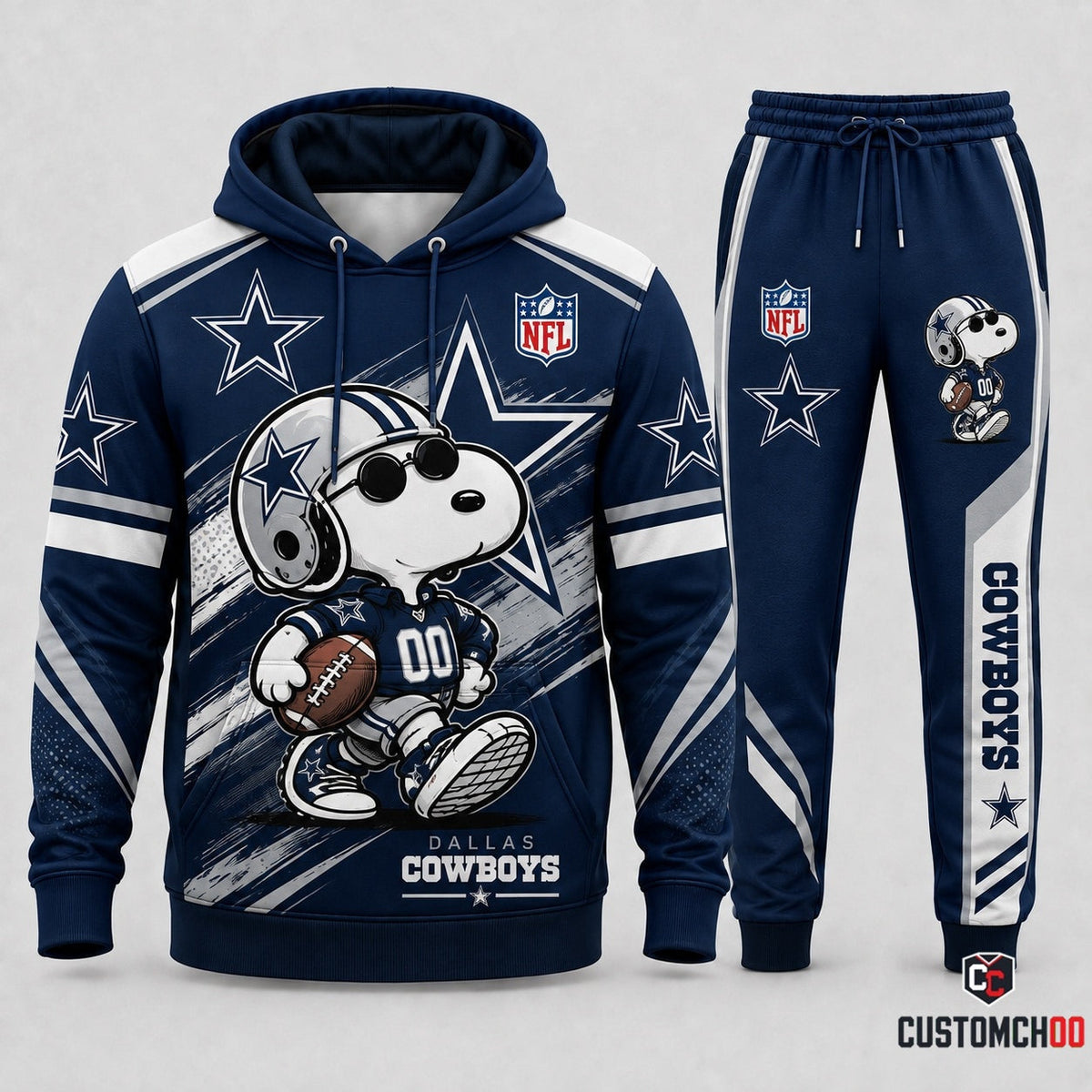 Snoopy NFL Fan Set — Hoodie & Sweatpants | All 32 Football Teams Available