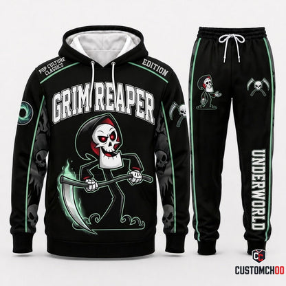Grim Reaper Halloween Hoodie and Pants Set