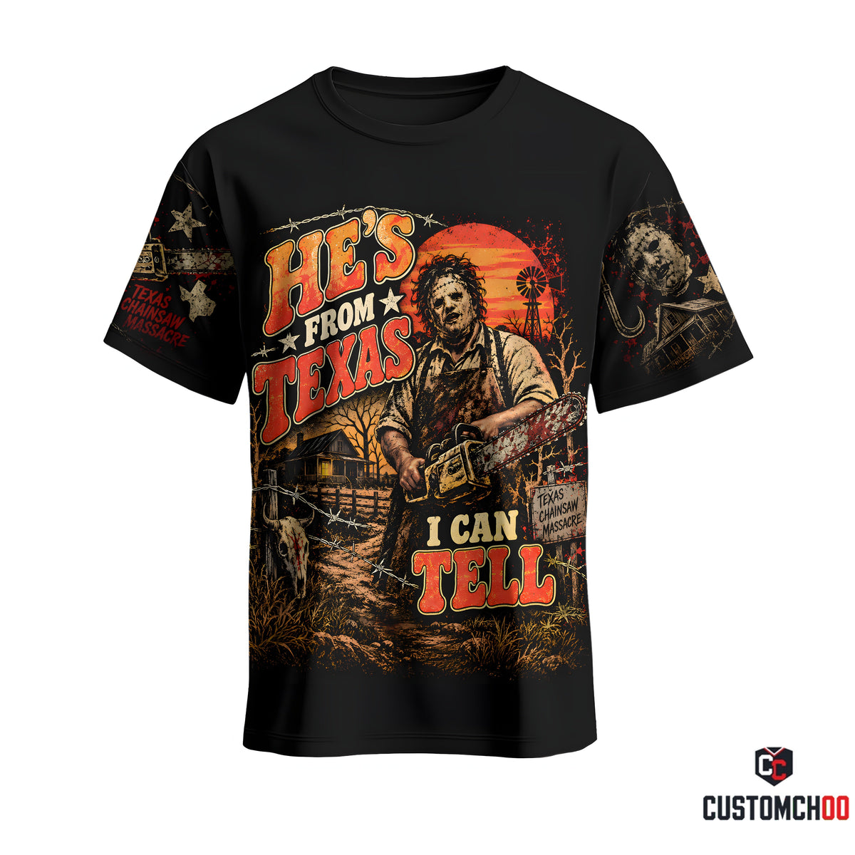 Texas Chainsaw Inspired Shirt — Retro Horror Movie Fan Tee