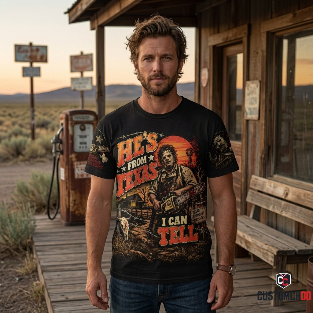 Texas Chainsaw Inspired Shirt — Retro Horror Movie Fan Tee