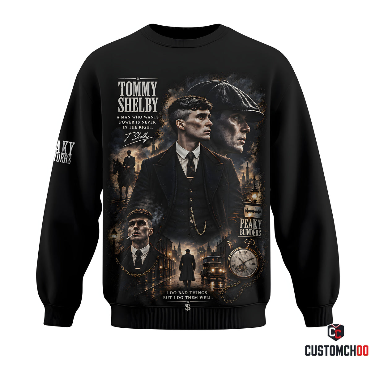 Limited Edition Tommy Shelby Vintage Gangster Graphic Apparel — Hoodie, Zip Hoodie, Sweatshirt & T-Shirt