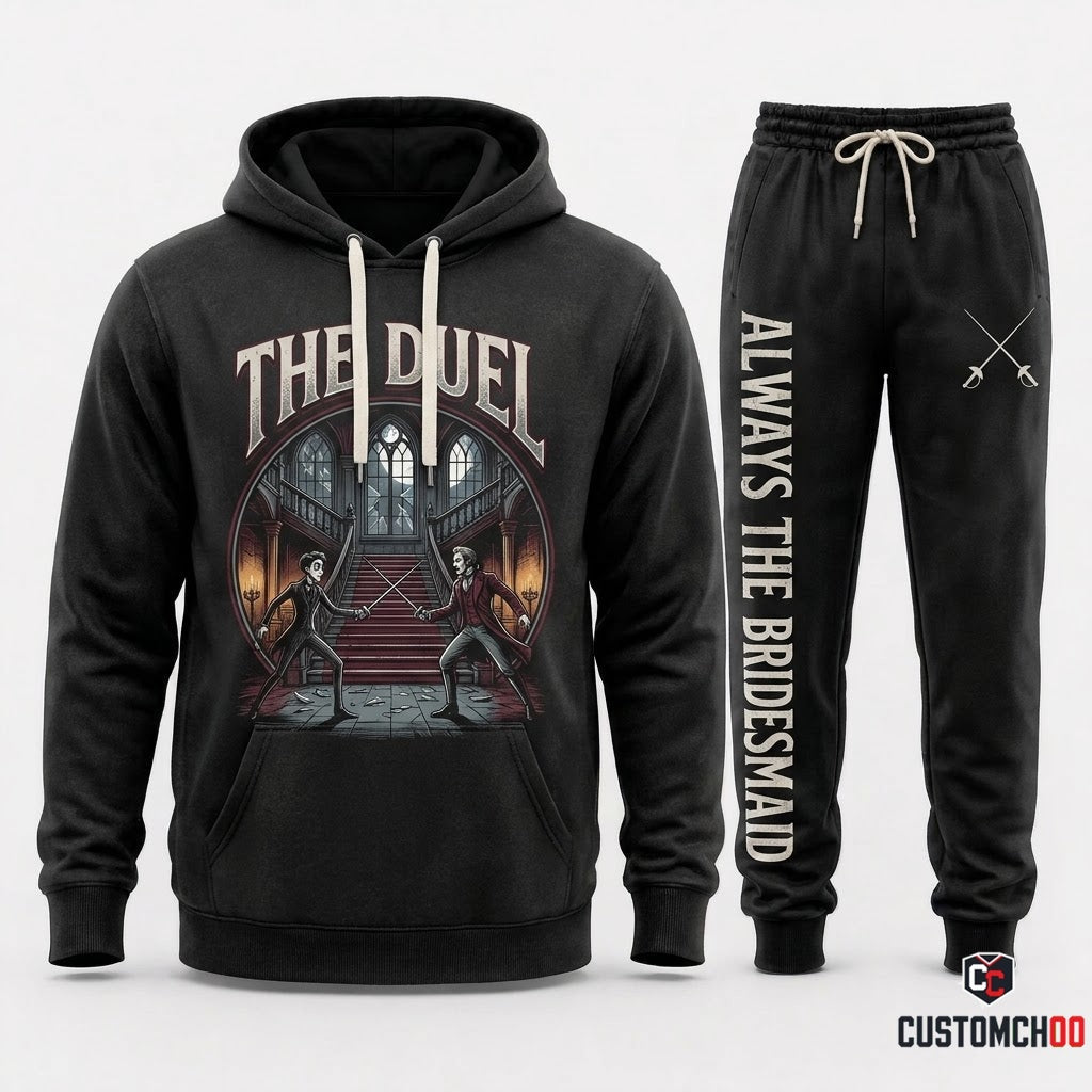 THE DUEL - Corpse Bride Gothic Halloween Hoodie & Pants Set - Vintage Cartoon Streetwear