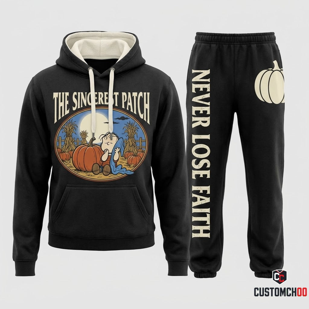 THE SINCEREST PATCH - It's The Great Pumpkin Charlie Brown Hoodie & Pants Set - Vintage Halloween Streetwear