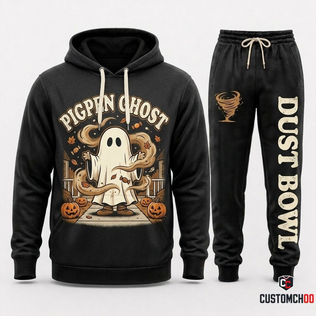 PIGPEN GHOST - It's The Great Pumpkin Charlie Brown Hoodie & Pants Set - Vintage Halloween Streetwear