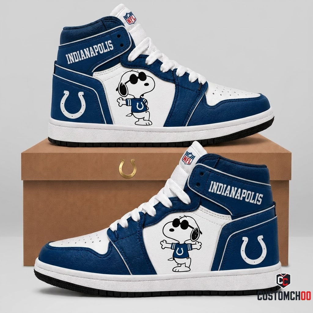 Indianapolis Colts - Snoopy NFL 32-Team Fan Sneakers | All 32 Football Teams Available