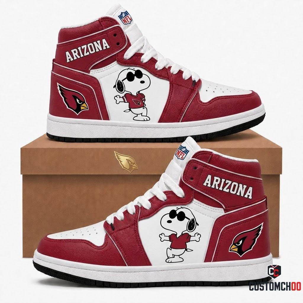 Arizona Cardinals - Snoopy NFL 32-Team Fan Sneakers | All 32 Football Teams Available