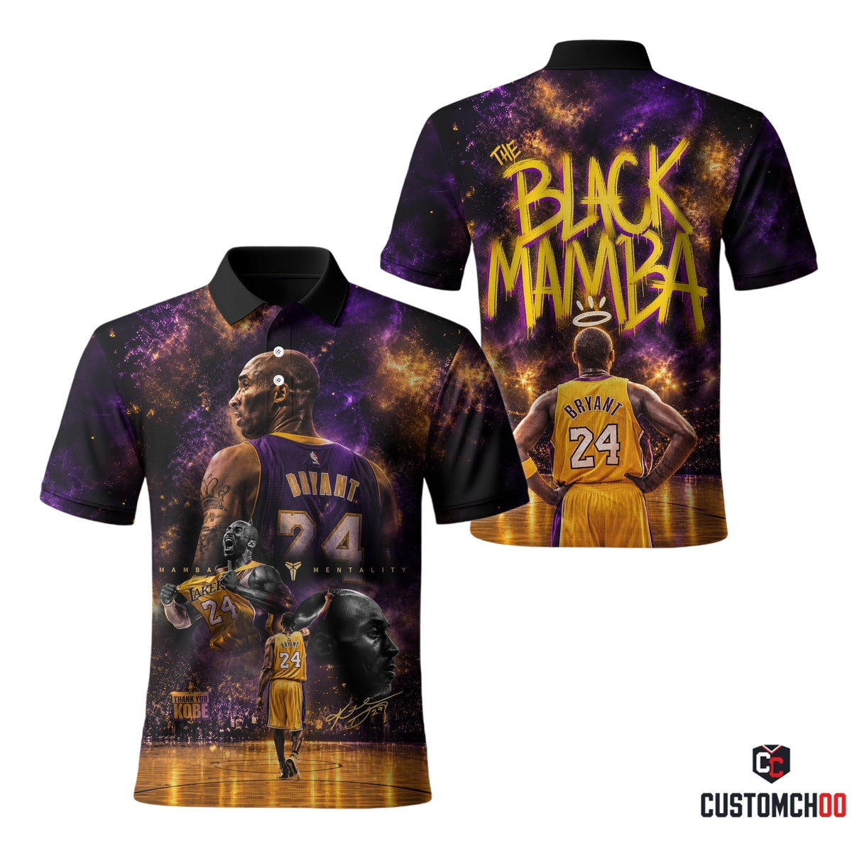 Limited Edition Black Mamba 24 Tribute Graphic Apparel â€” Hoodie, Zip Hoodie, Sweatshirt, Polo & T-Shirt