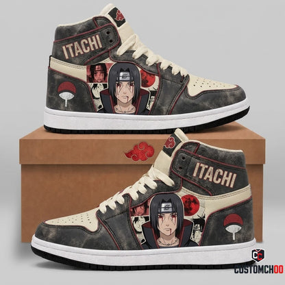 Itachi Uchiha Anime Canvas High Top Sneakers - 04. Vintage 90s