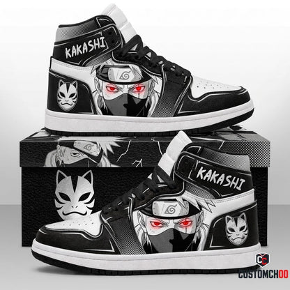 Kakashi Hatake Anime Canvas High Top Sneakers - 06. Manga Screentone