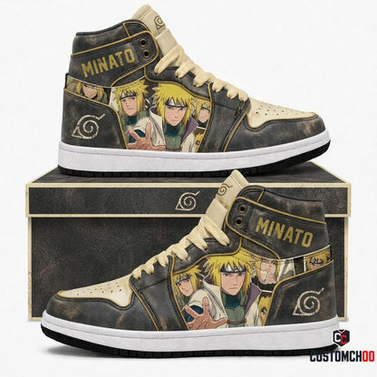 Minato Namikaze Anime Canvas High Top Sneakers - 04. Vintage 90s