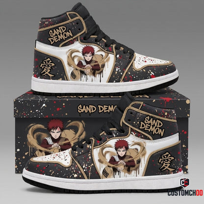 Gaara of the Sand Anime Canvas High Top Sneakers - 08. Street Graffiti