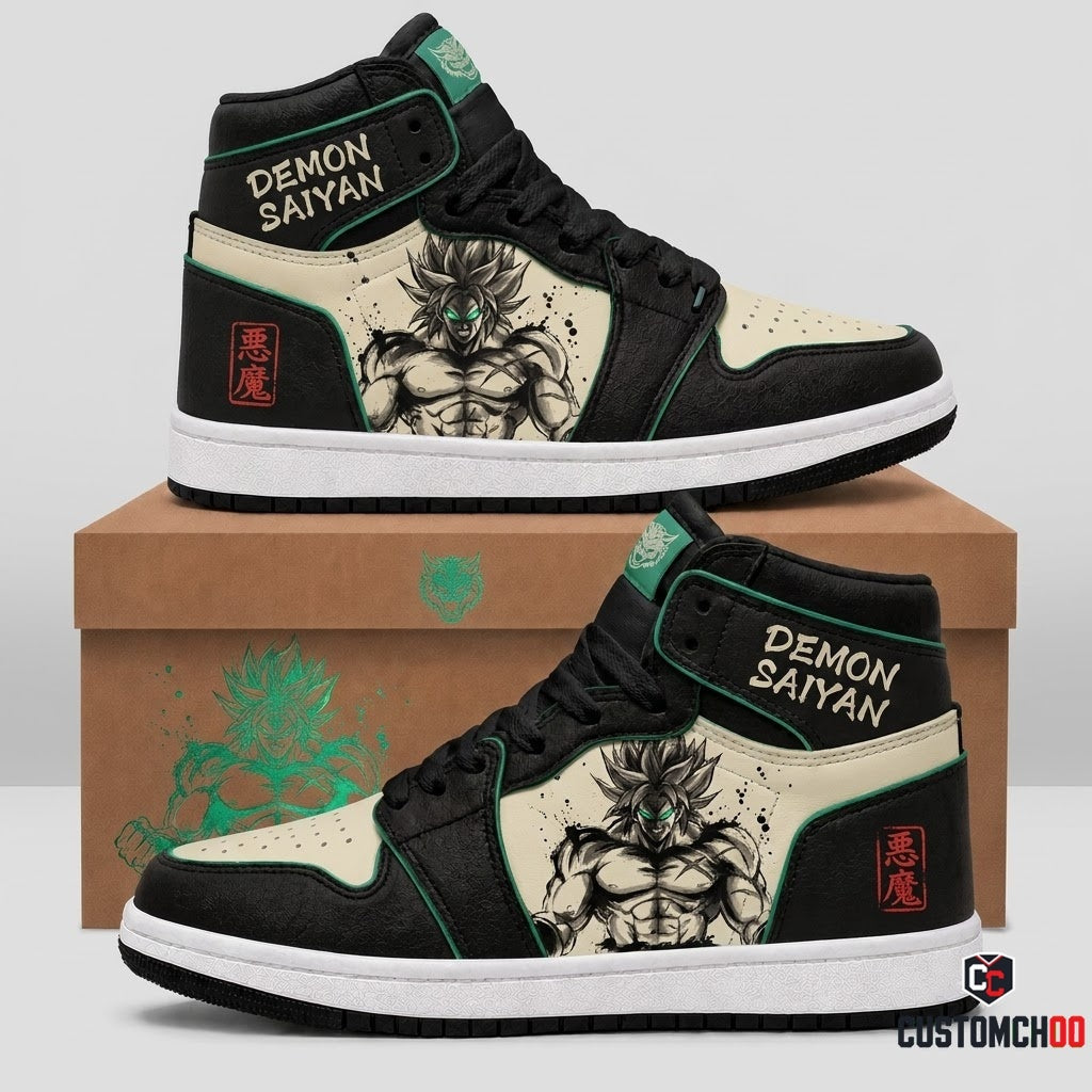 Broly Legendary Super Saiyan Anime Canvas High Top Sneakers - 08. Sumie Beast
