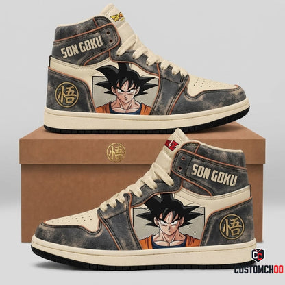 Son Goku Ultra Instinct Anime Canvas High Top Sneakers - 03. Vintage Bootleg