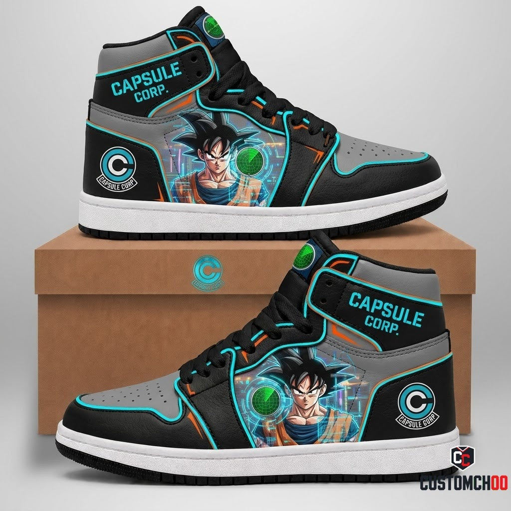 Son Goku Ultra Instinct Anime Canvas High Top Sneakers - 05. Capsule Corp Tech
