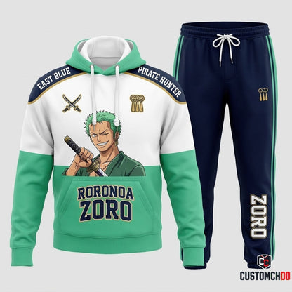 Roronoa Zoro King of Hell Anime Tracksuit Set - Hoodie & Jogger Pants - 07. Classic Nostalgia