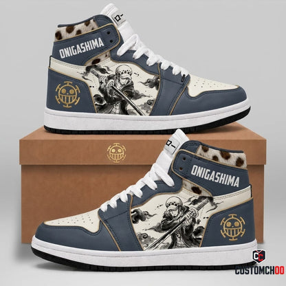 Trafalgar D. Water Law Anime Canvas High Top Sneakers - 03. Wano Ukiyoe
