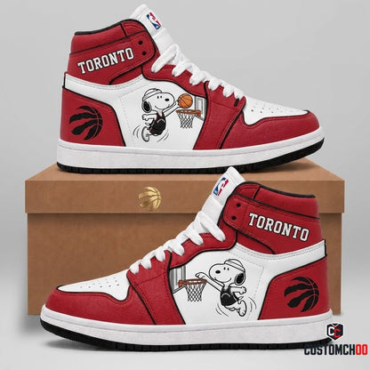 Snoopy NBA 30-Team Slam Dunk Edition Canvas High Top Sneakers - Toronto Raptors