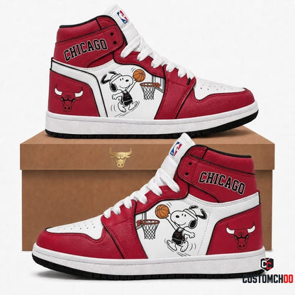 Snoopy NBA 30-Team Slam Dunk Edition Canvas High Top Sneakers - Chicago Bulls
