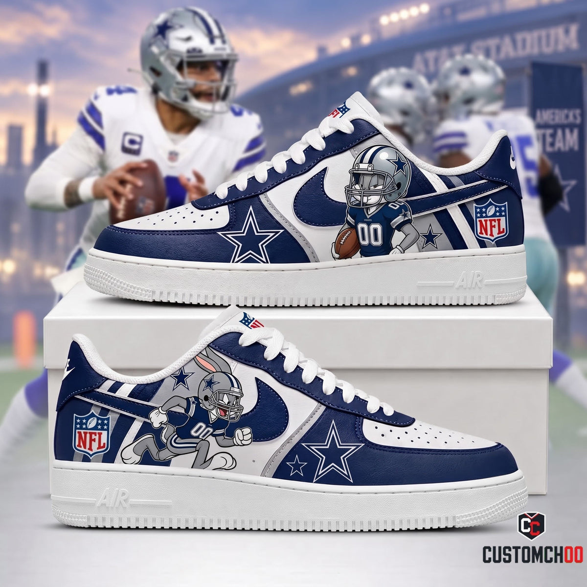 Bug Bunny - NFL Football Fan Shoes | All 32 Teams Available