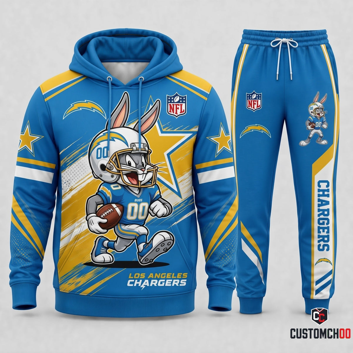 Bug Bunny NFL Fan Set — Hoodie & Sweatpants | All 32 Football Teams Available