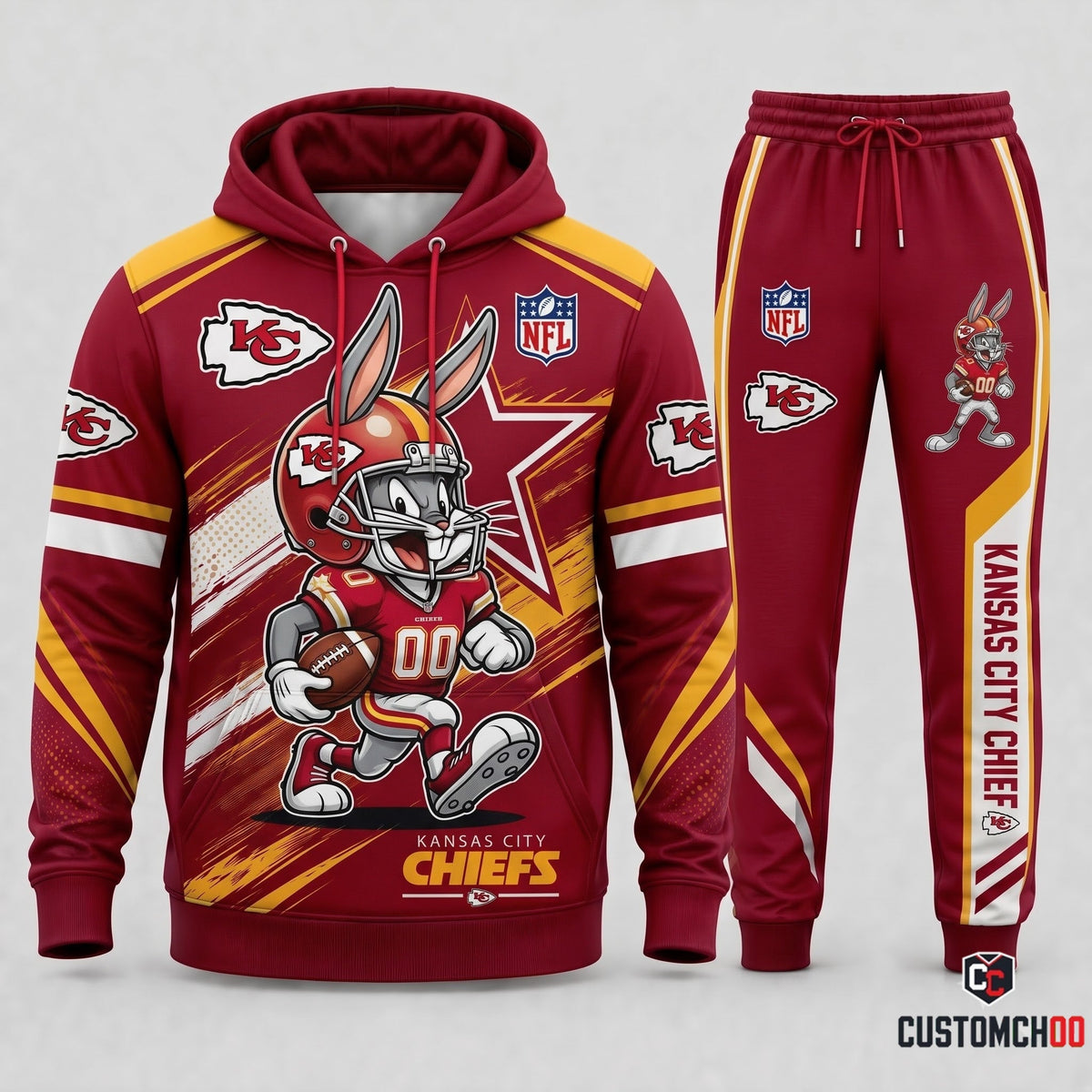 Bug Bunny NFL Fan Set — Hoodie & Sweatpants | All 32 Football Teams Available