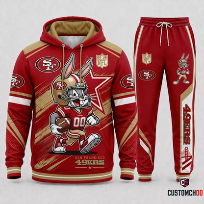 Bug Bunny NFL Fan Set — Hoodie & Sweatpants | All 32 Football Teams Available