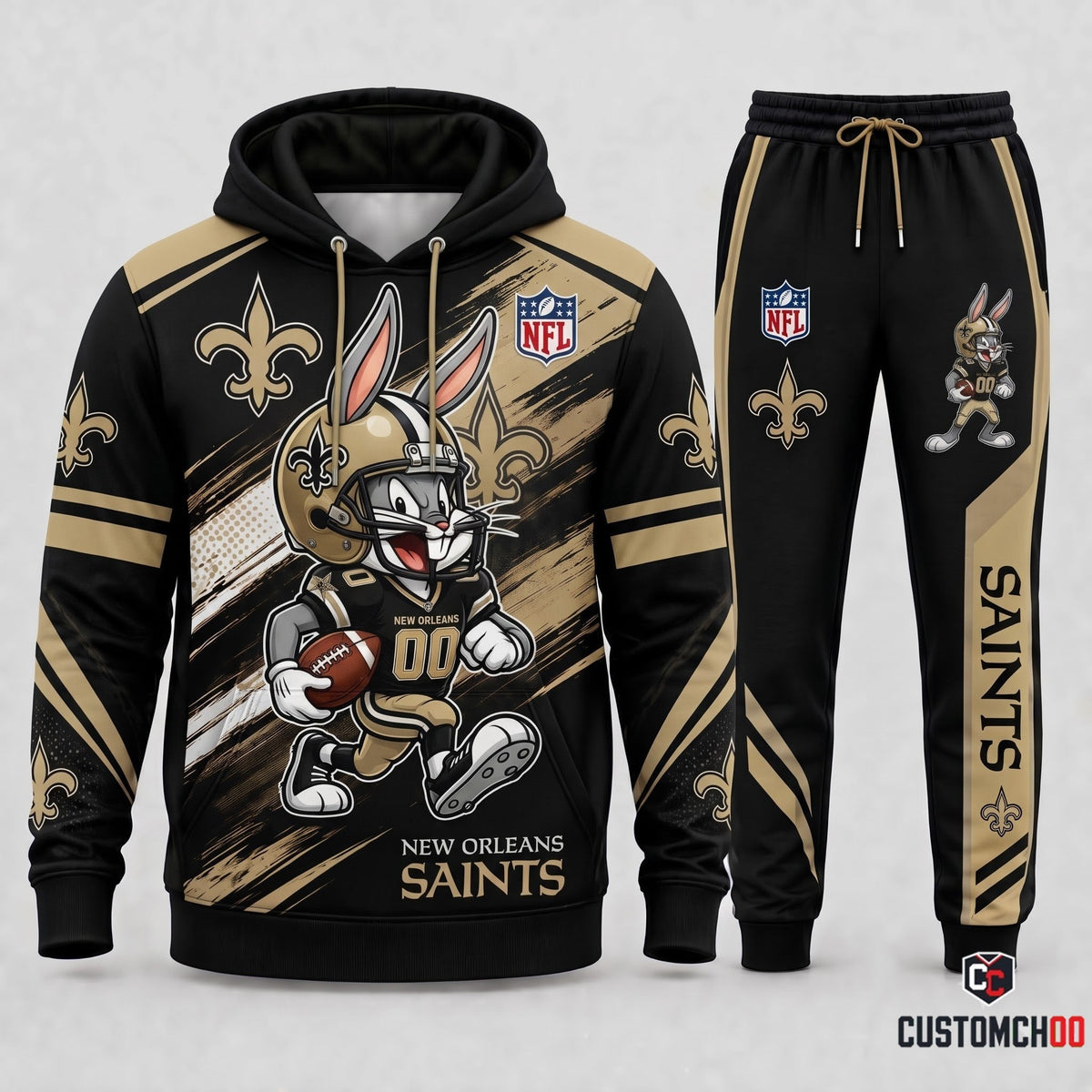 Bug Bunny NFL Fan Set — Hoodie & Sweatpants | All 32 Football Teams Available