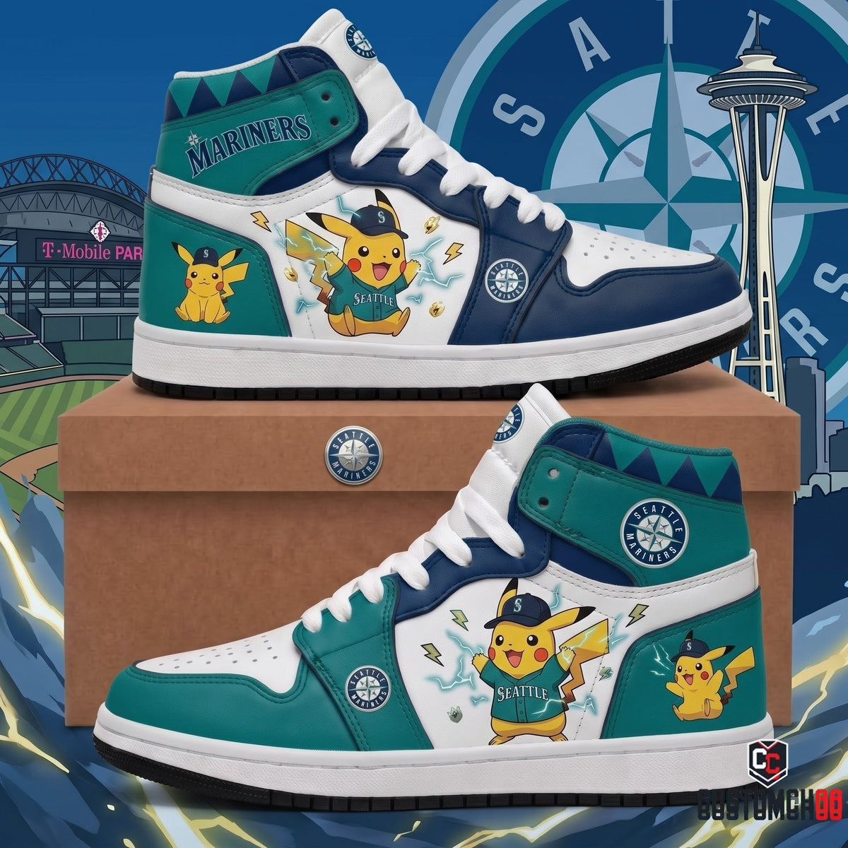 MLB x Pokemon Baseball Fan High Top Sneakers | All 30 Teams Available