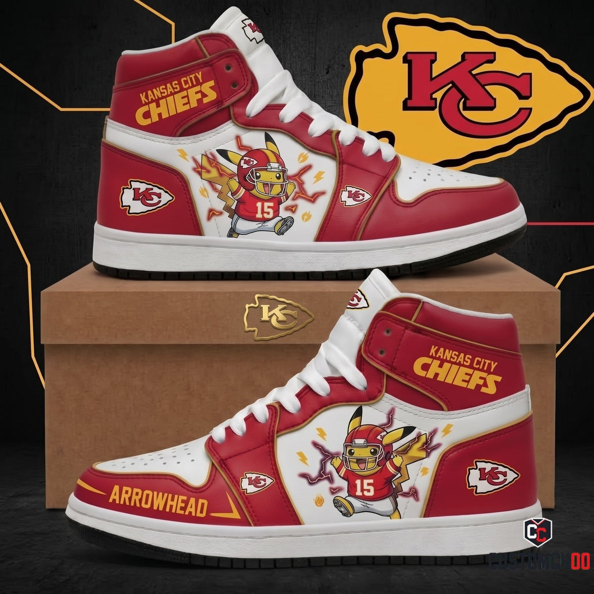 Pikachu NFL 32-Team Fan Sneakers | All 32 Football Teams Available