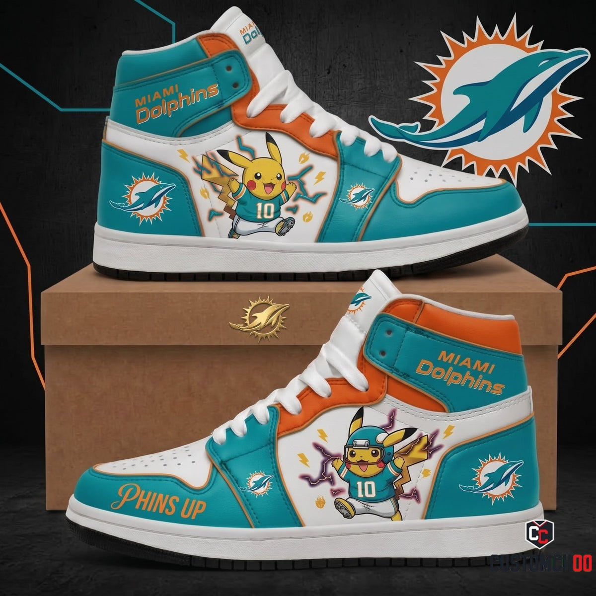Pikachu NFL 32-Team Fan Sneakers | All 32 Football Teams Available