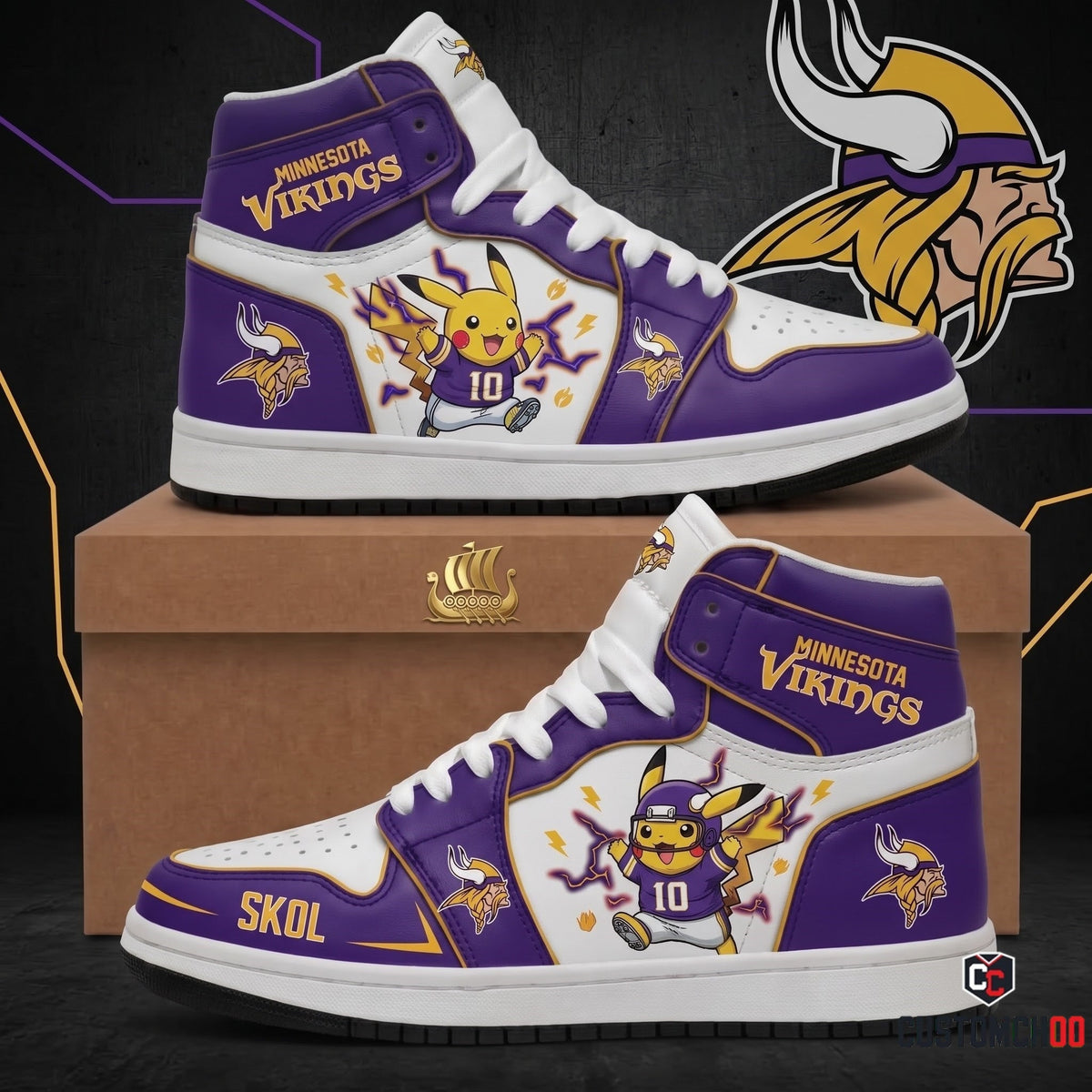 Pikachu NFL 32-Team Fan Sneakers | All 32 Football Teams Available