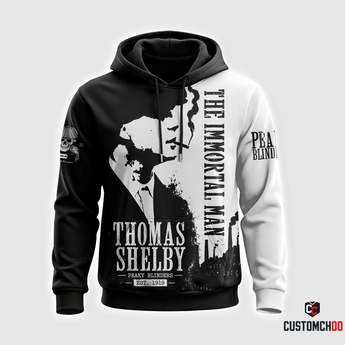 Thomas Shelby The Immortal Man Black White Apparel Collection | Hoodie, Zip Hoodie, Sweatshirt, T-Shirt & Polo Shirt
