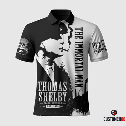 Thomas Shelby The Immortal Man Black White Apparel Collection | Hoodie, Zip Hoodie, Sweatshirt, T-Shirt & Polo Shirt