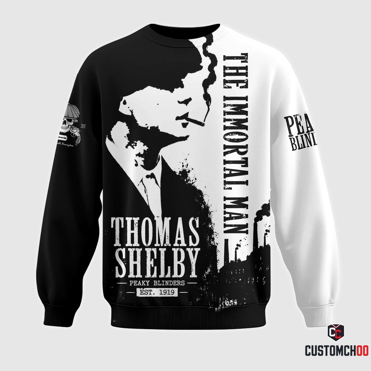 Thomas Shelby The Immortal Man Black White Apparel Collection | Hoodie, Zip Hoodie, Sweatshirt, T-Shirt & Polo Shirt