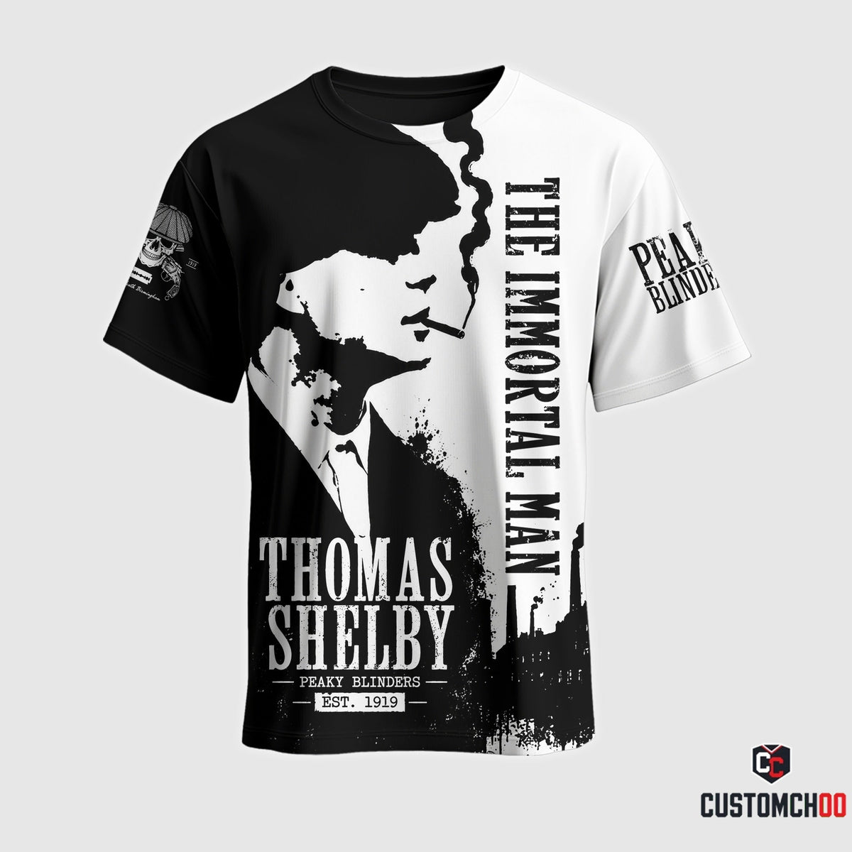 Thomas Shelby The Immortal Man Black White Apparel Collection | Hoodie, Zip Hoodie, Sweatshirt, T-Shirt & Polo Shirt