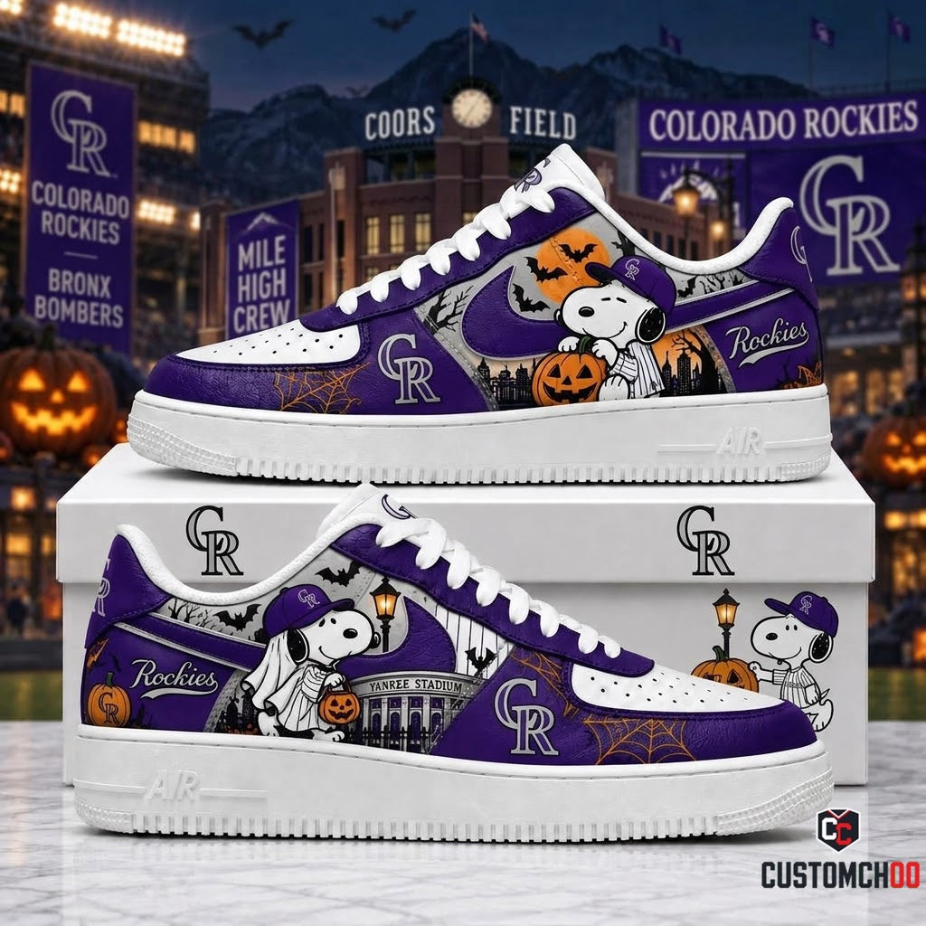Halloween Edition - MLB Snoopy Fan Sneakers | Baseball Team Shoes Gift