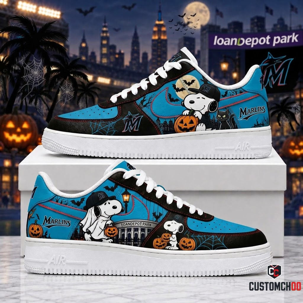 Halloween Edition - MLB Snoopy Fan Sneakers | Baseball Team Shoes Gift