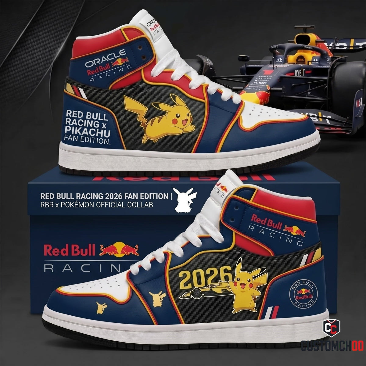 Sport Racing F1 x Pokemon Fan High Top Sneakers | All 11 Formula Teams Available