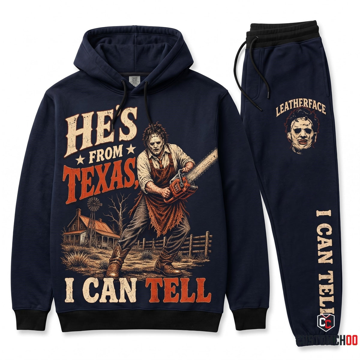 Limited Edition Horror Film Club Hoodie & Sweatpants Set — Vintage Halloween Movie Tee