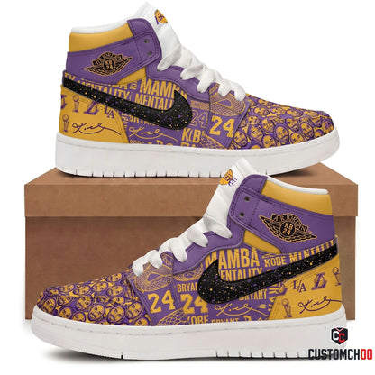 Limited Edition Purple Gold Mamba Mentality High Top Sneakers