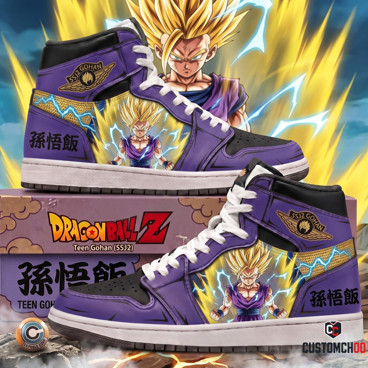 Limited Edition Son Gohan Fan Shoes — Anime High Top Sneaker Gift