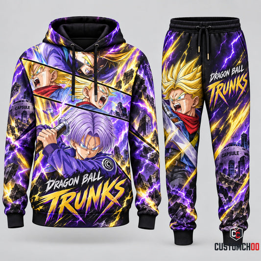 Future Trunks Transformation Fan Set — Dragon Ball Hoodie & Sweatpants