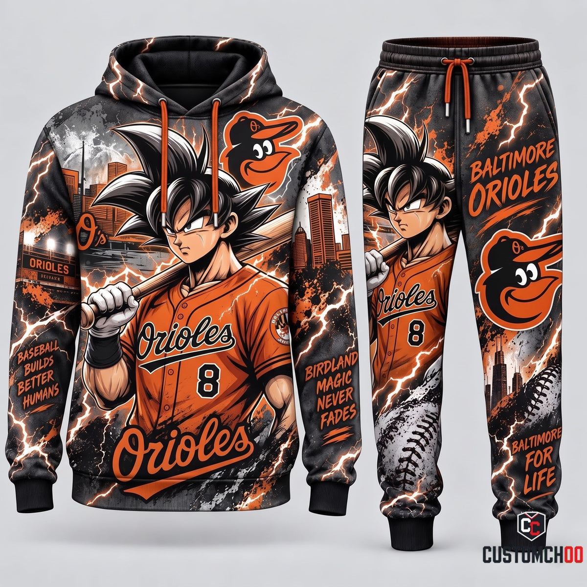 Limited Edition Son Goku x MLB Hoodie & Sweatpants Fan Set