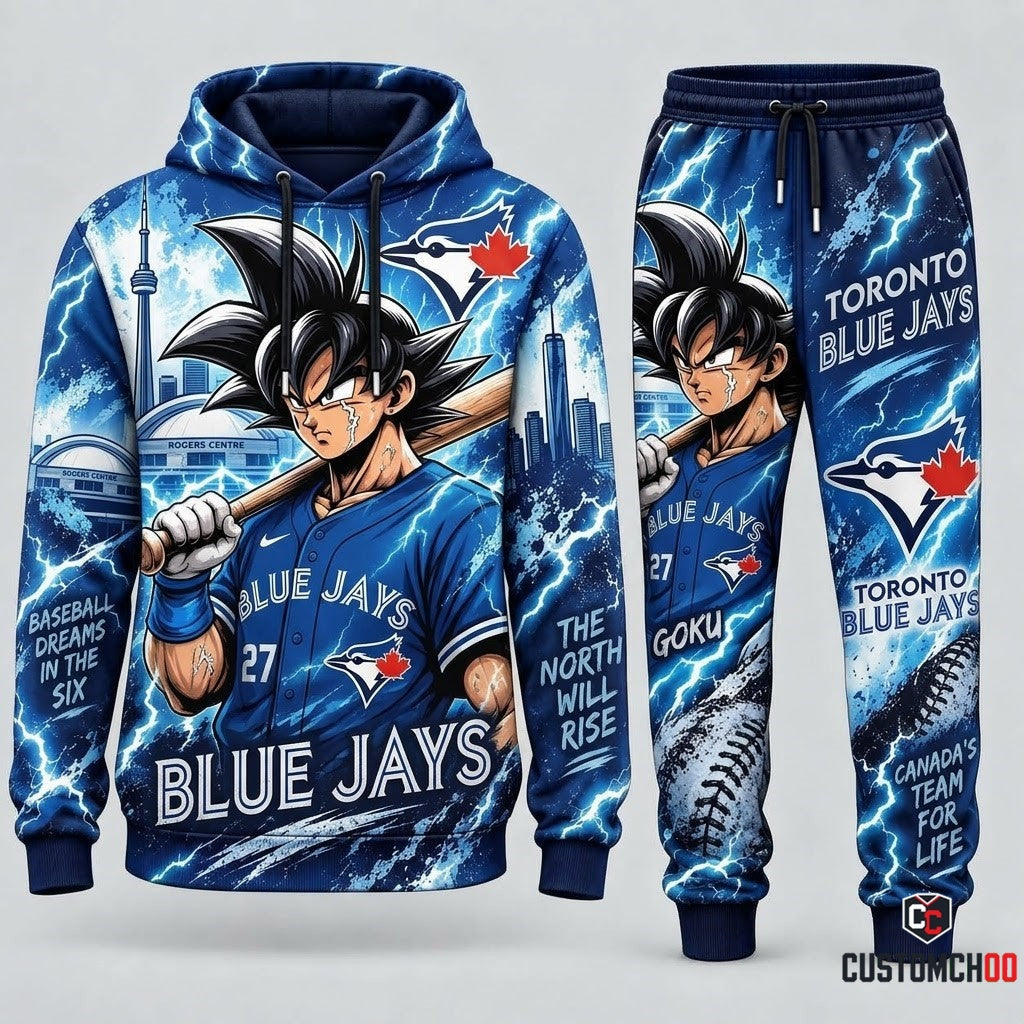 Limited Edition Son Goku x MLB Hoodie & Sweatpants Fan Set