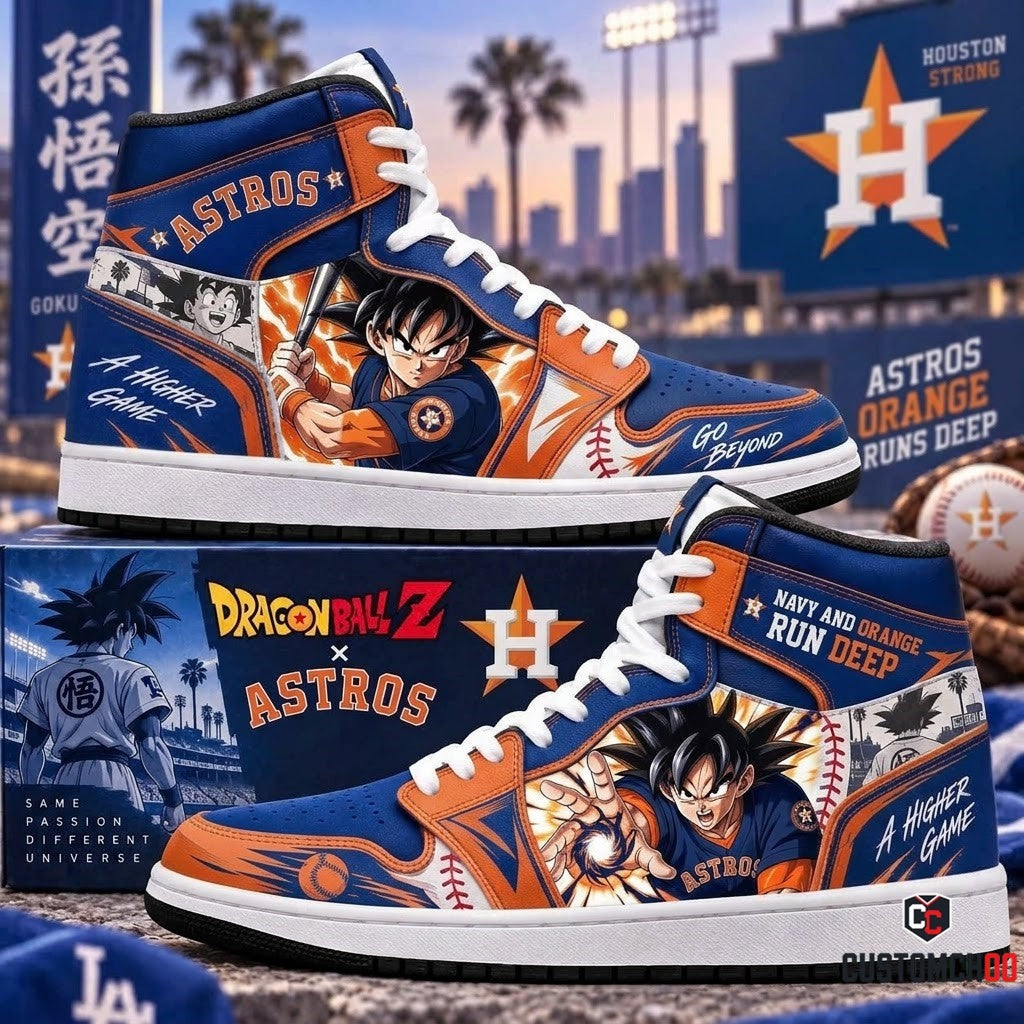 Son Goku x MLB Baseball Fan High Top Sneakers | All 30 Teams Available