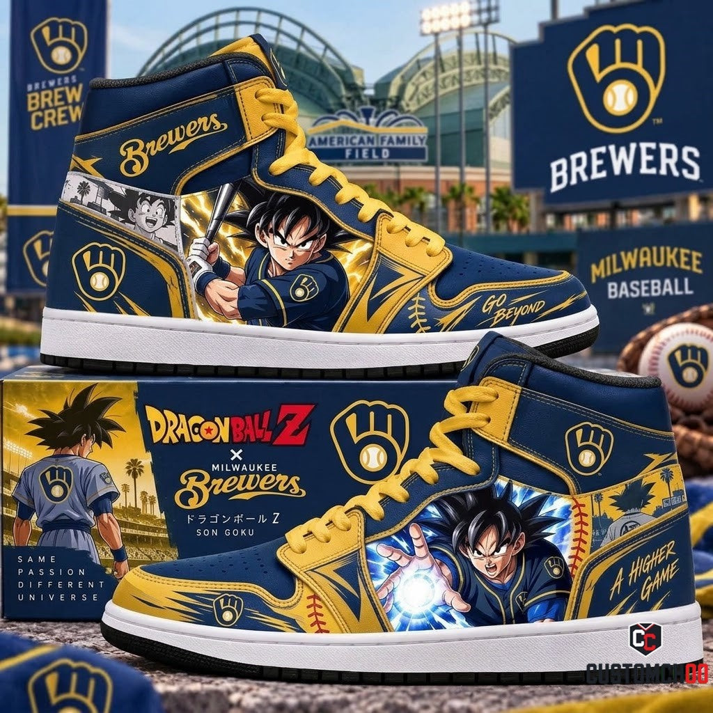 Son Goku x MLB Baseball Fan High Top Sneakers | All 30 Teams Available