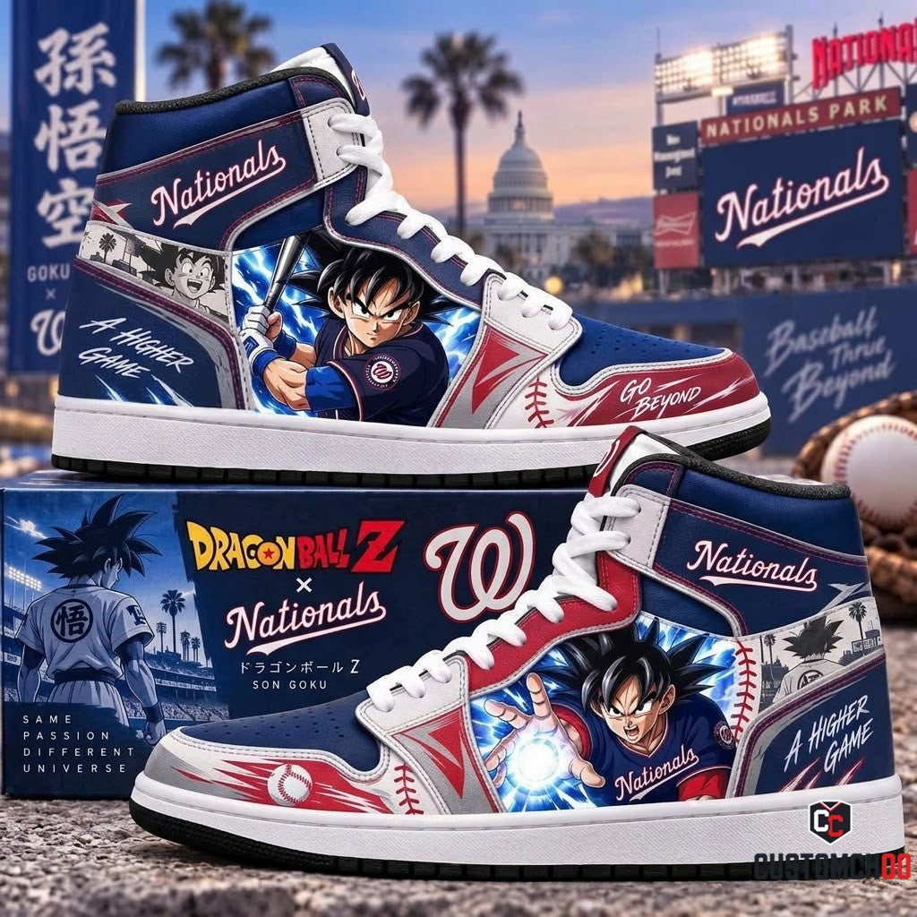 Son Goku x MLB Baseball Fan High Top Sneakers | All 30 Teams Available